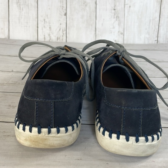 Mercanti Fiorentini Navy Blue Suede Nubuck Oxfords Made in Brazil main image 9